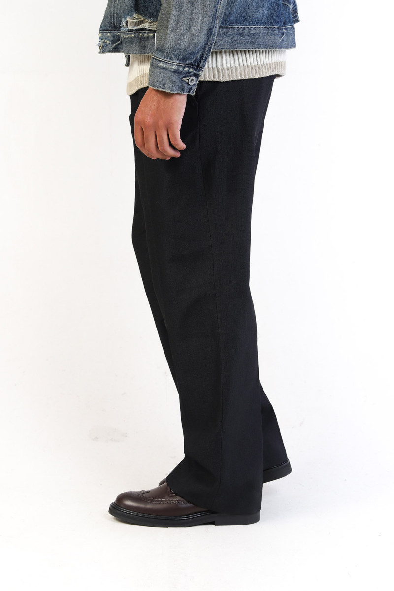 Pantalon large taille elastiqu Navy