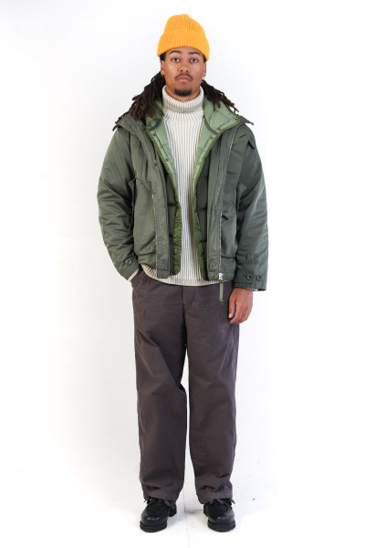 Micro kei hooded jacket Cypress/green