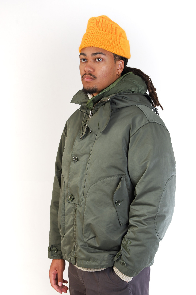 Micro kei hooded jacket Cypress/green