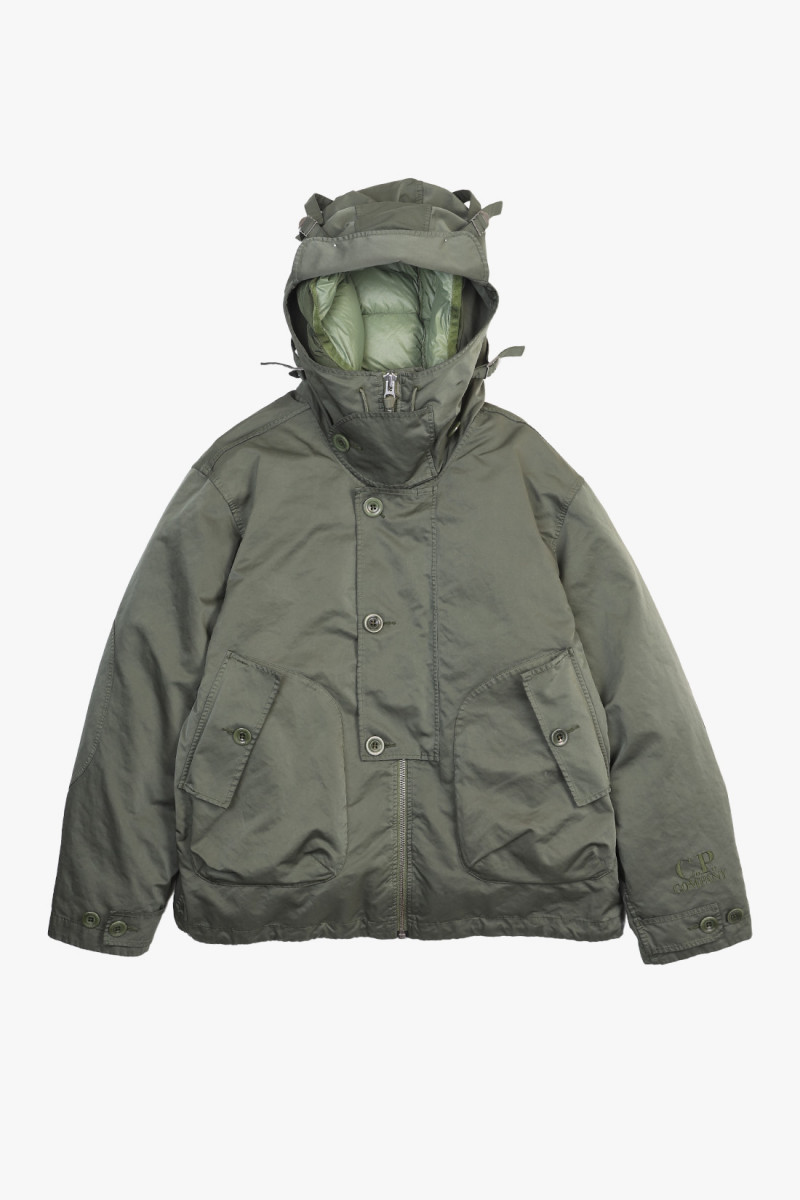 Micro kei hooded jacket Cypress/green