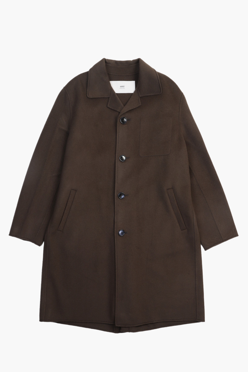 Manteau car coat ceinture Dark coffee