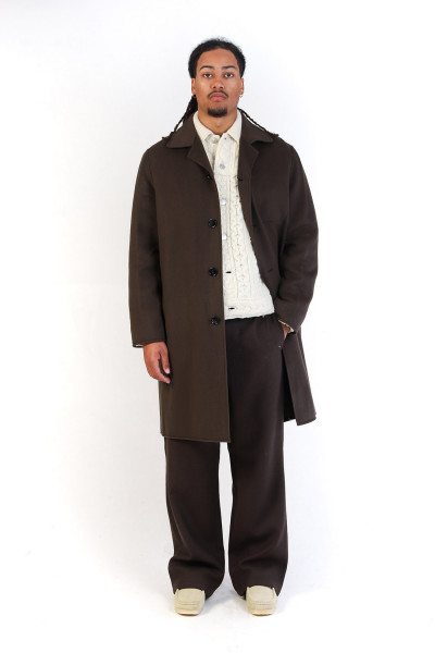 Ami Manteau car coat ceinture Dark coffee - GRADUATE STORE