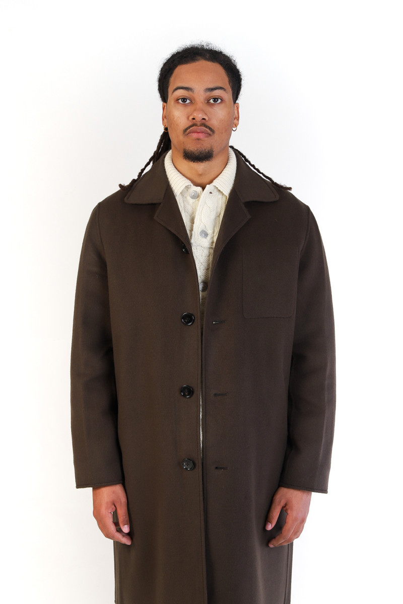 Manteau car coat ceinture Dark coffee