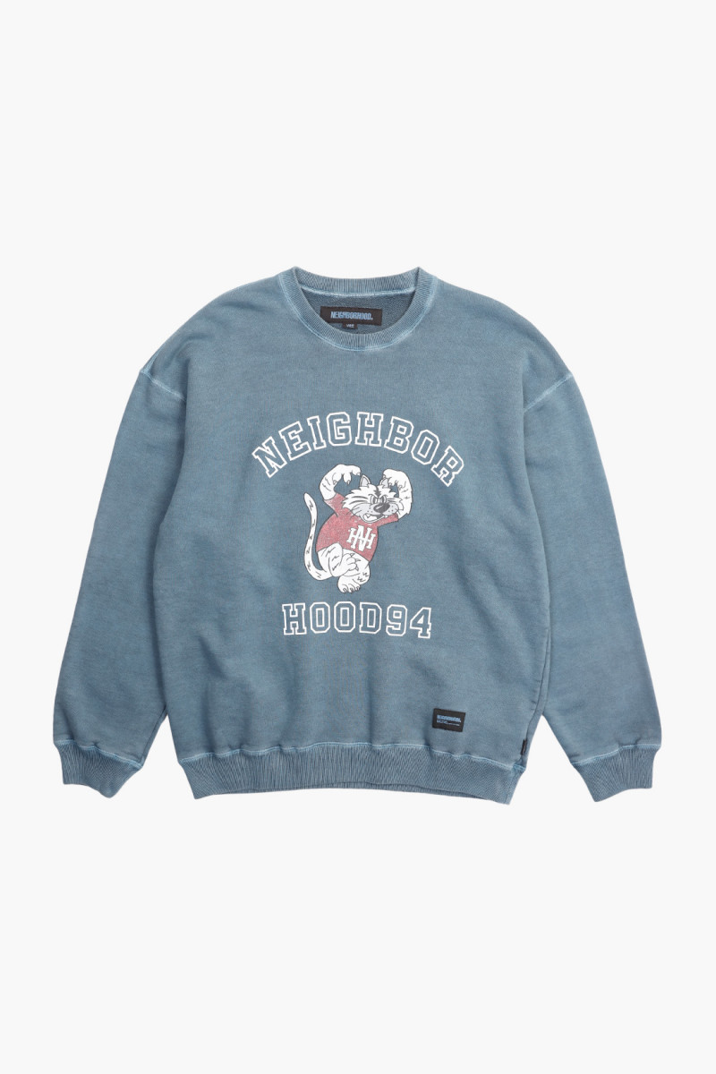 Pigment dyed sweat shirt ls Navy