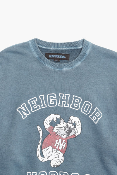 Neighborhood Pigment dyed sweat shirt ls Navy - GRADUATE STORE