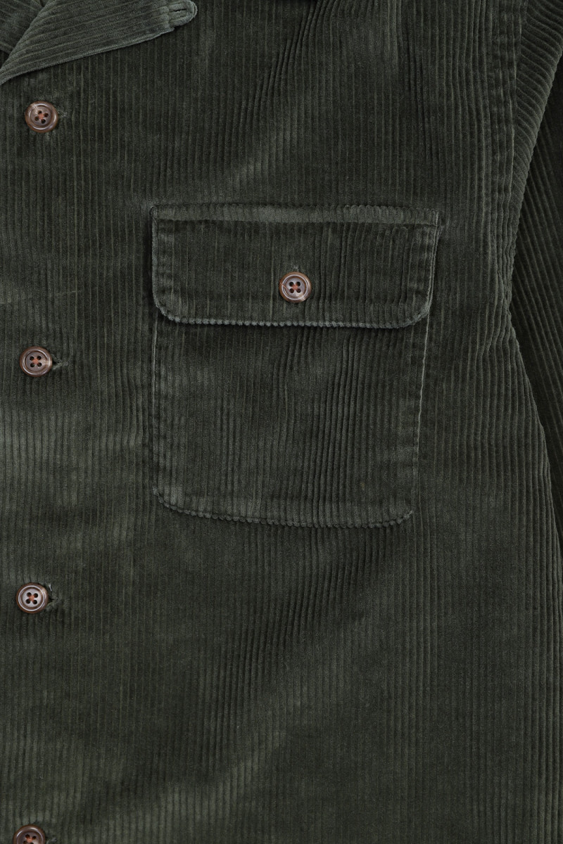 Classic fit corduroy shirt Estate olive