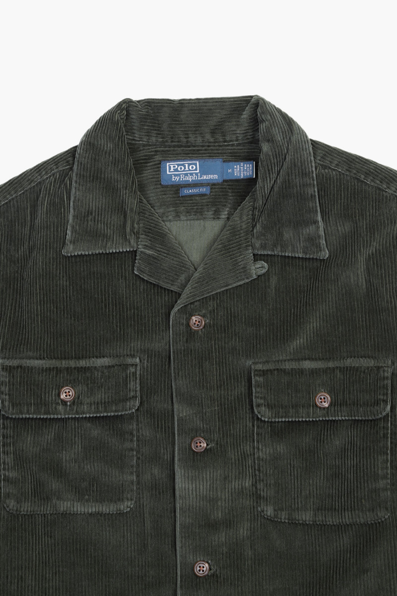 Classic fit corduroy shirt Estate olive