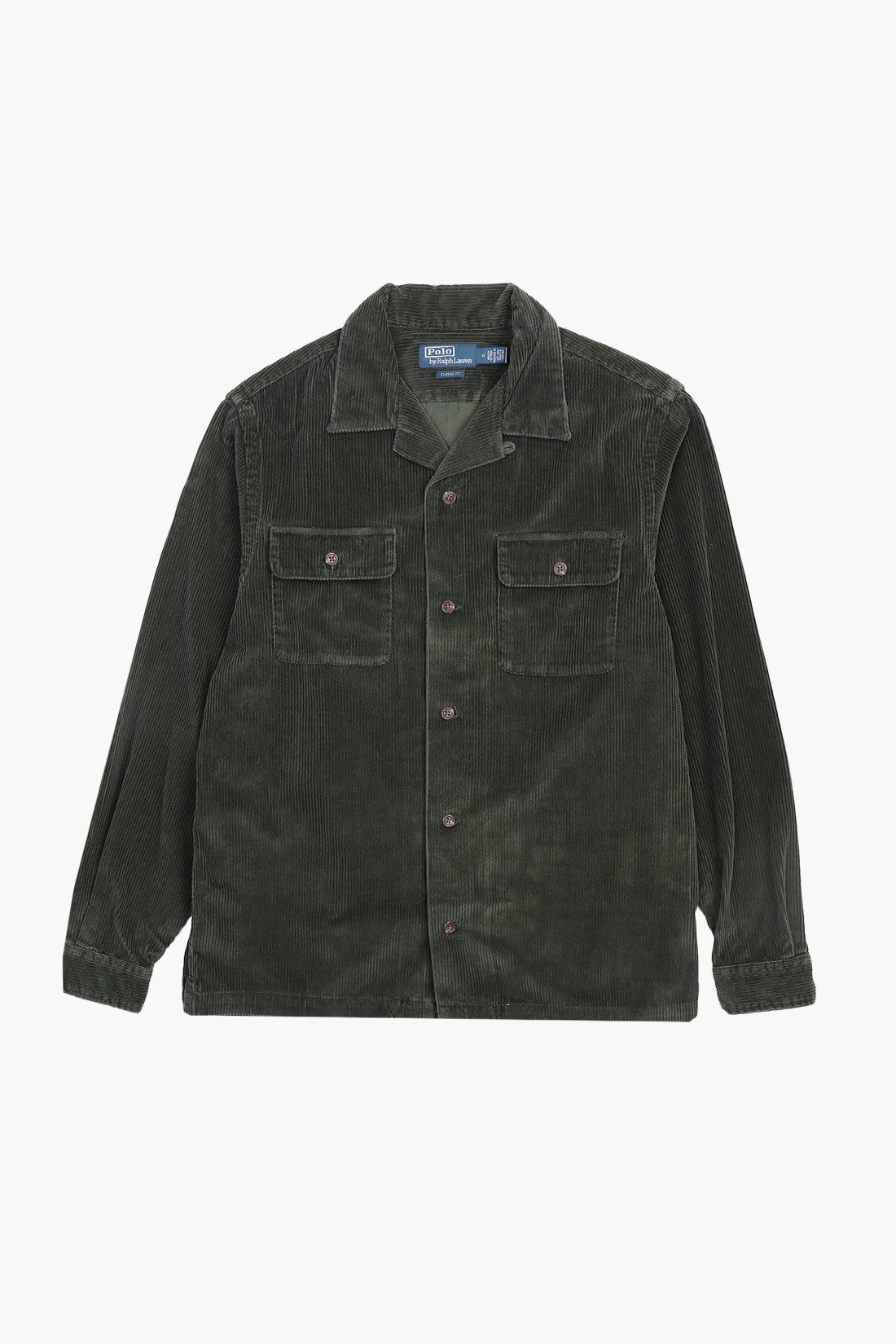 Classic fit corduroy shirt Estate olive