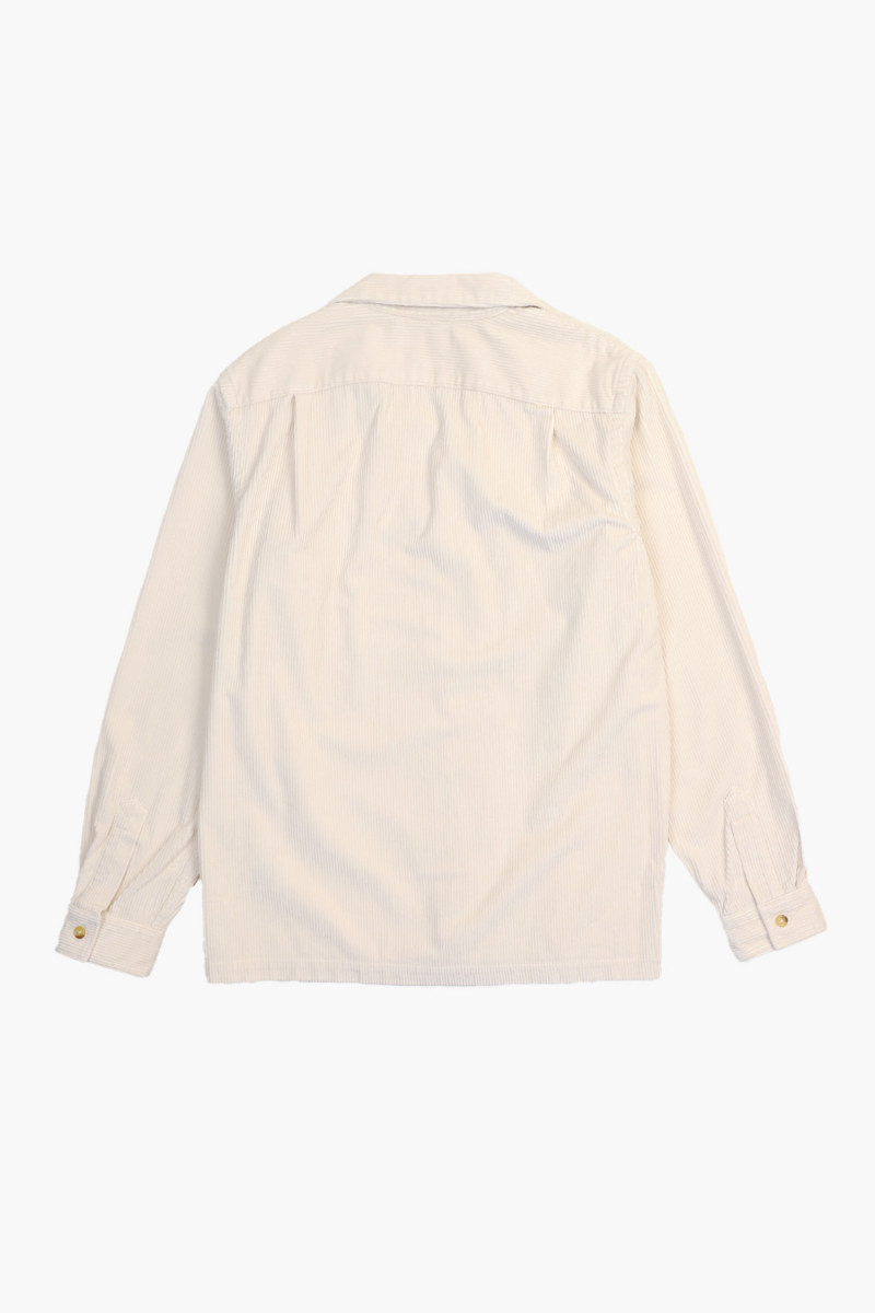 Classic fit corduroy shirt Antique cream