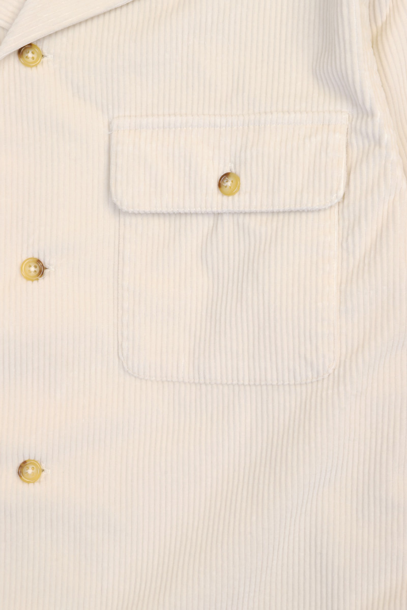 Classic fit corduroy shirt Antique cream