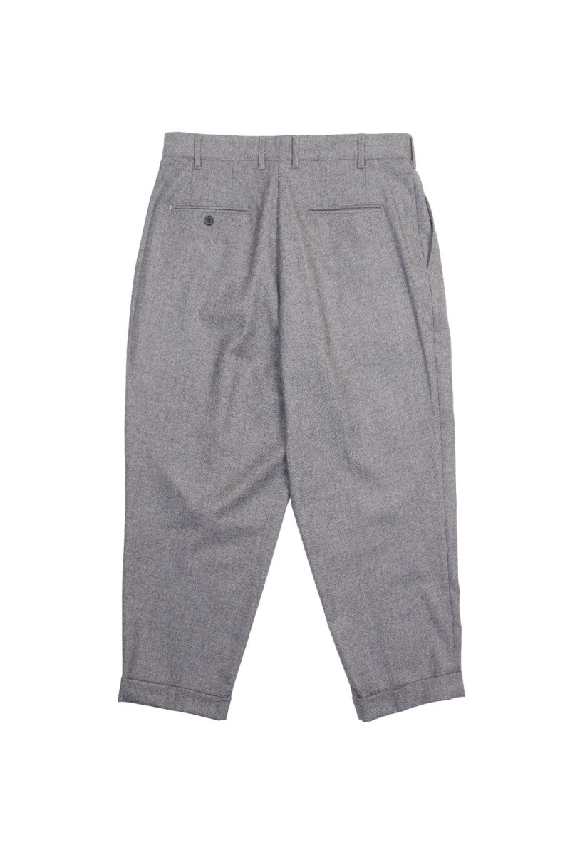 2 pleats trousers flannel Grey