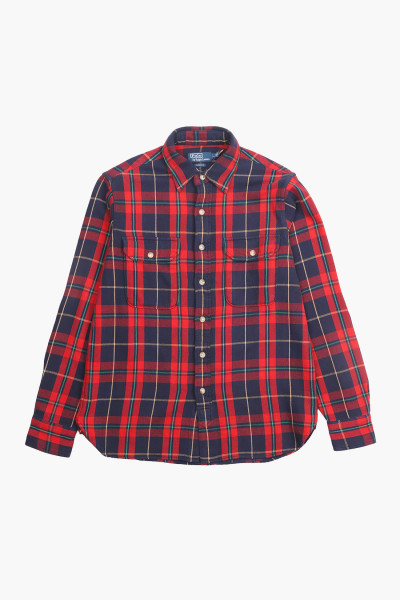 Polo ralph lauren Classic fit plaid workshirt Red/navy multi - ...