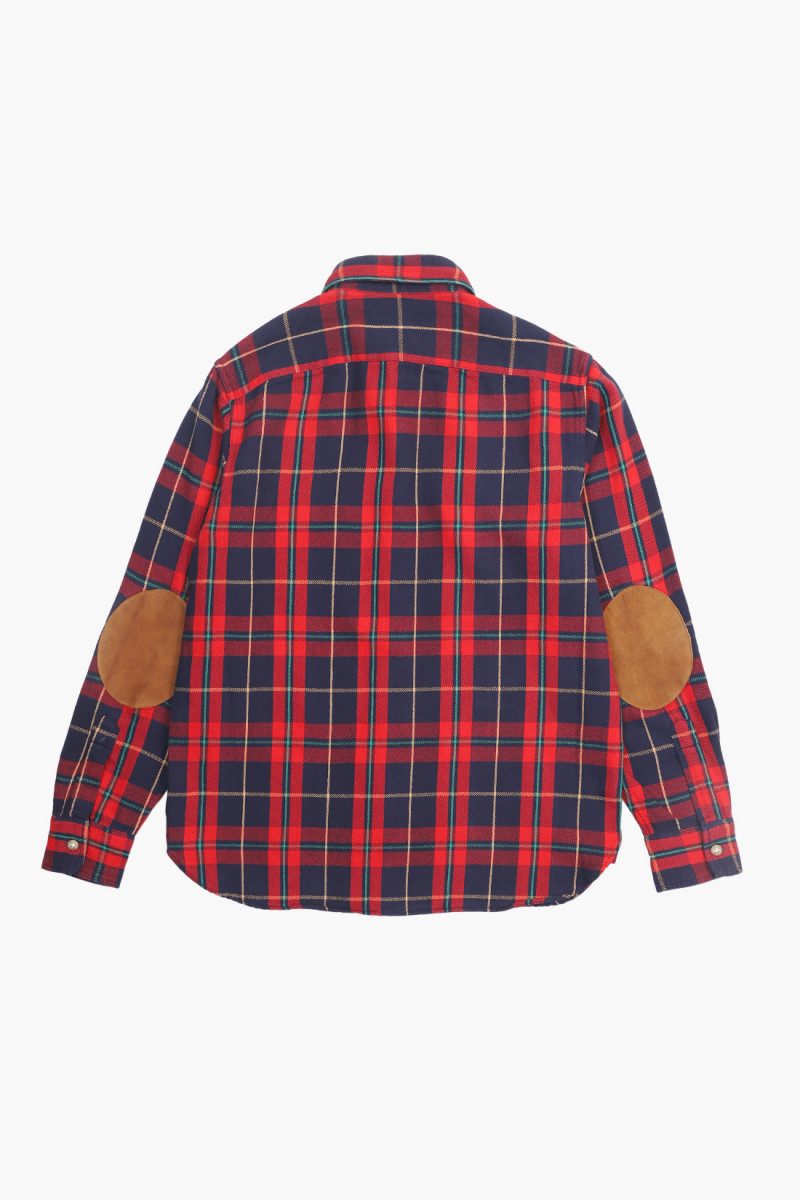 Classic fit plaid workshirt Red/navy multi