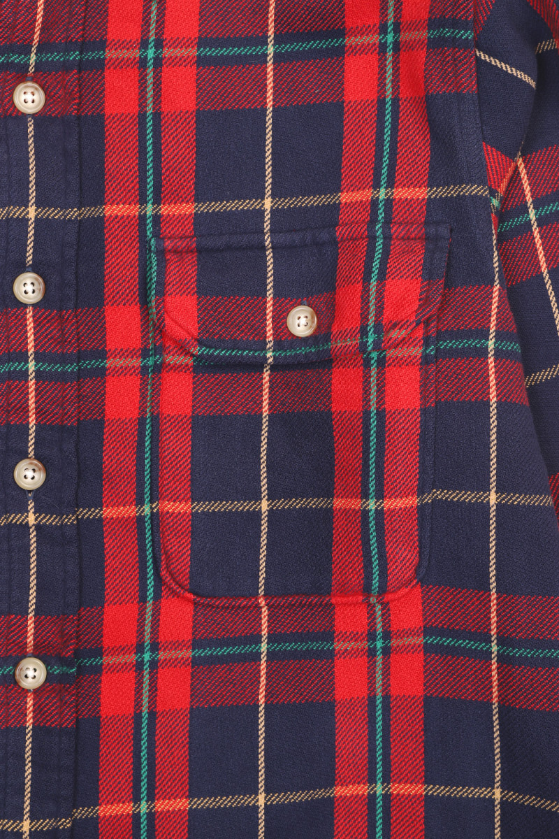 Classic fit plaid workshirt Red/navy multi