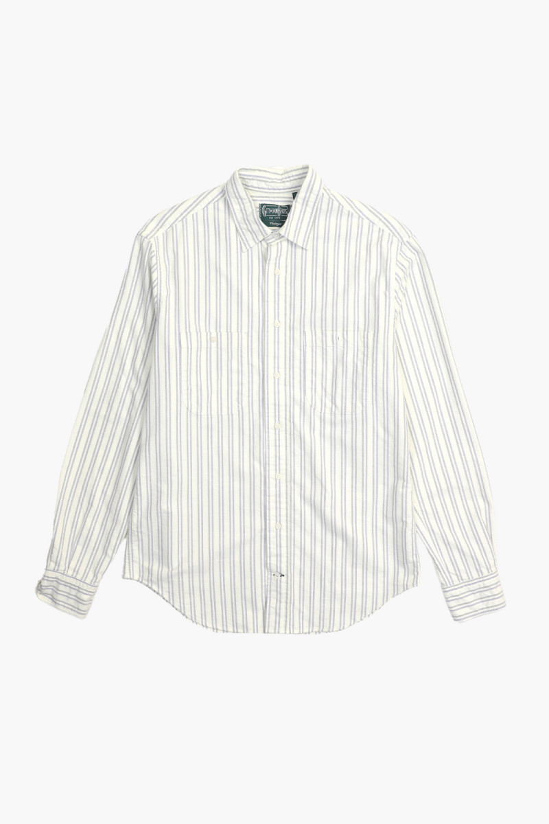 Brushed split stripe oxford Navy