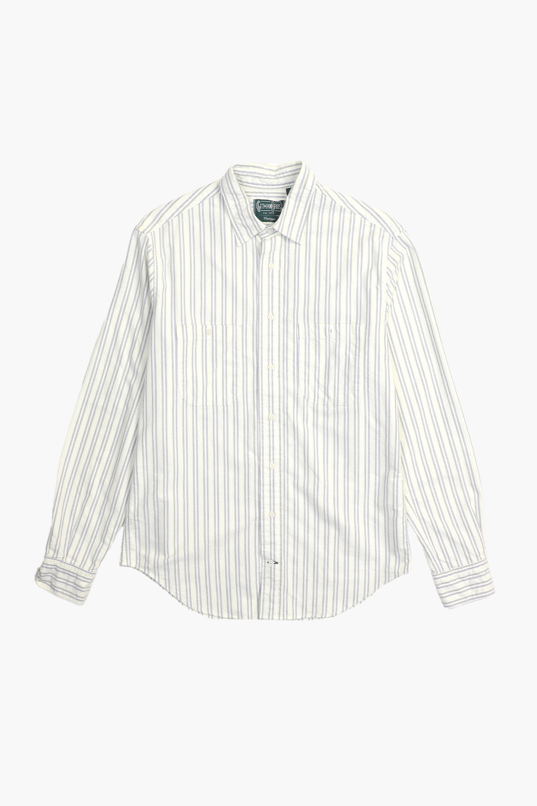 Brushed split stripe oxford Navy