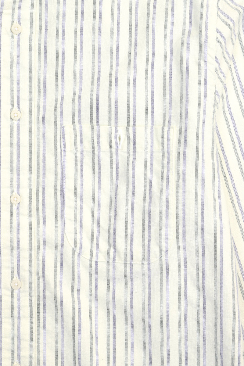 Brushed split stripe oxford Navy