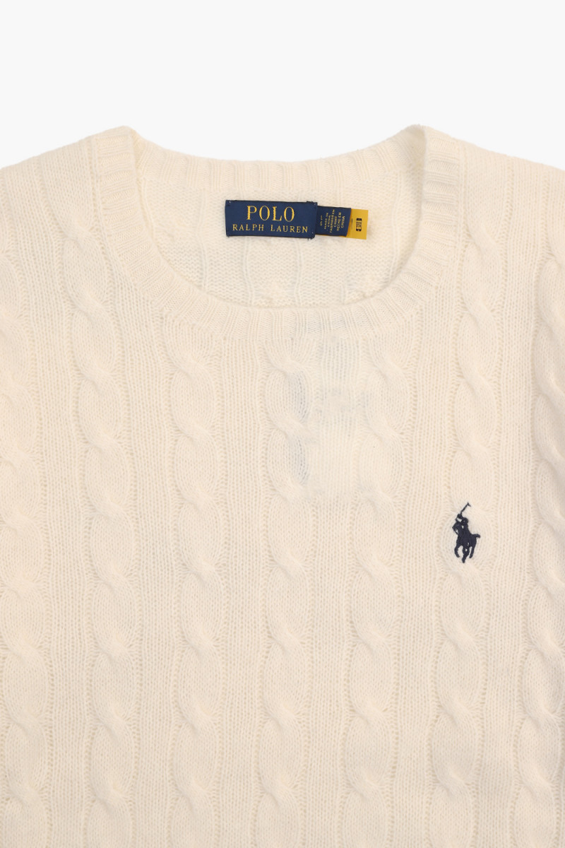 Cable-knit wool-cashmere Andover cream