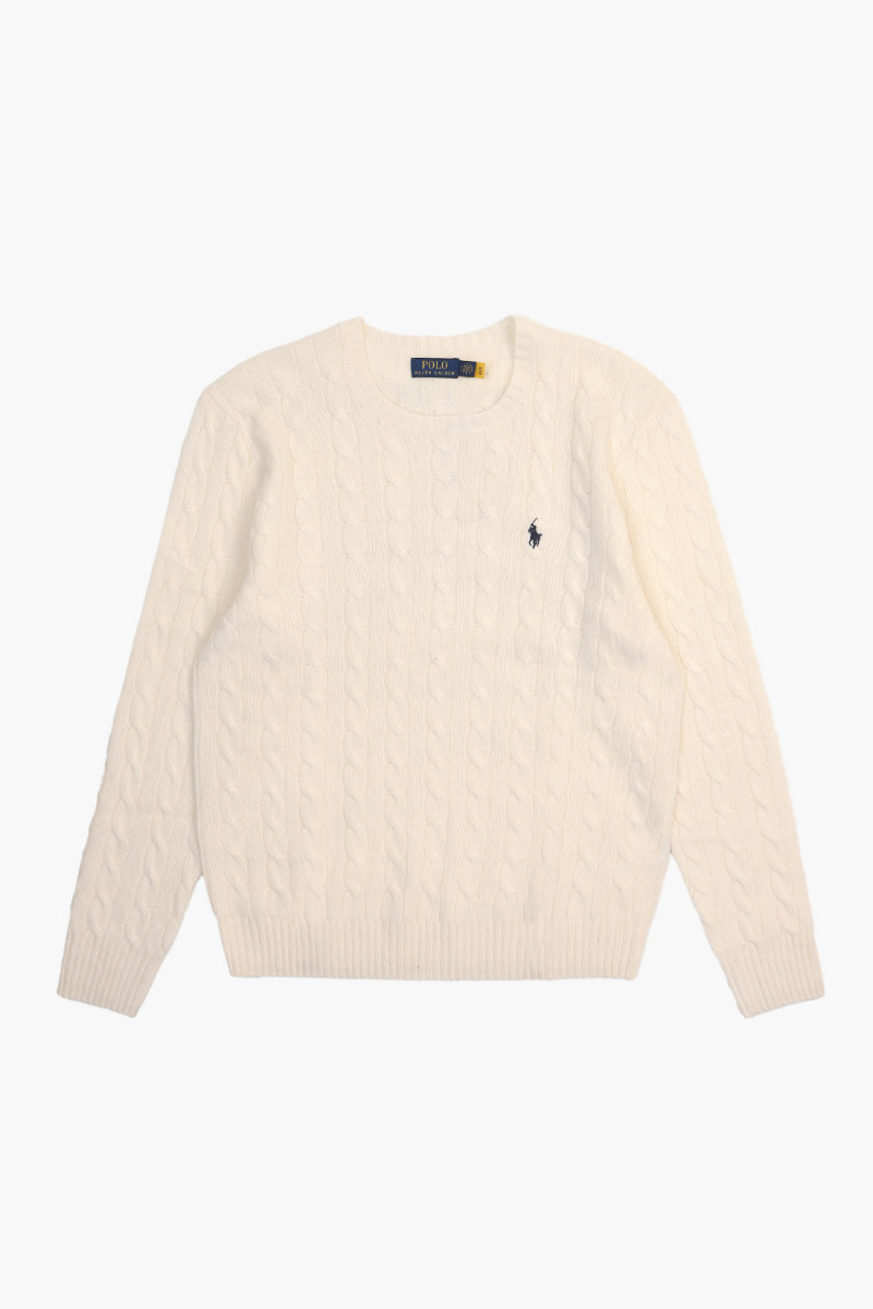 Cable-knit wool-cashmere Andover cream