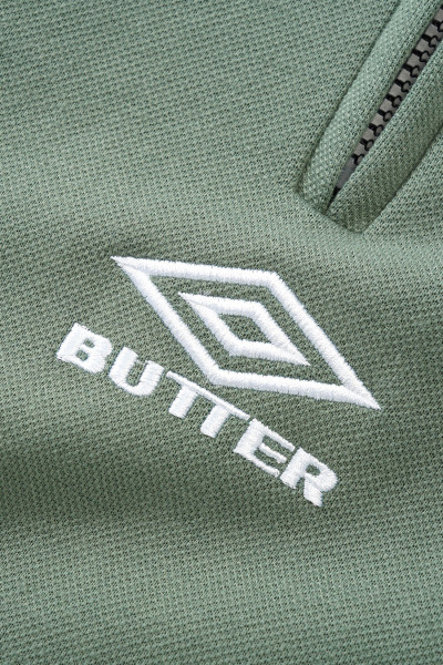 Butter x umbro Athletica s/s polo shirt Sage - GRADUATE STORE