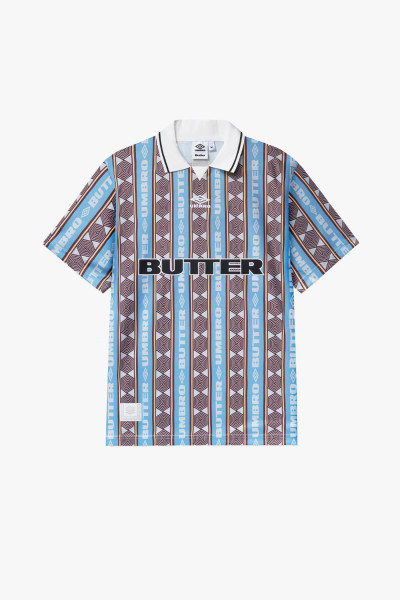 Butter x umbro Vert jersey Sky/brown - GRADUATE STORE