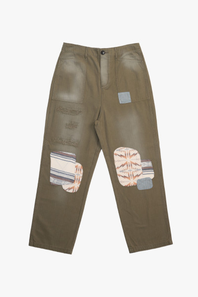 Patchwork workpants Olive