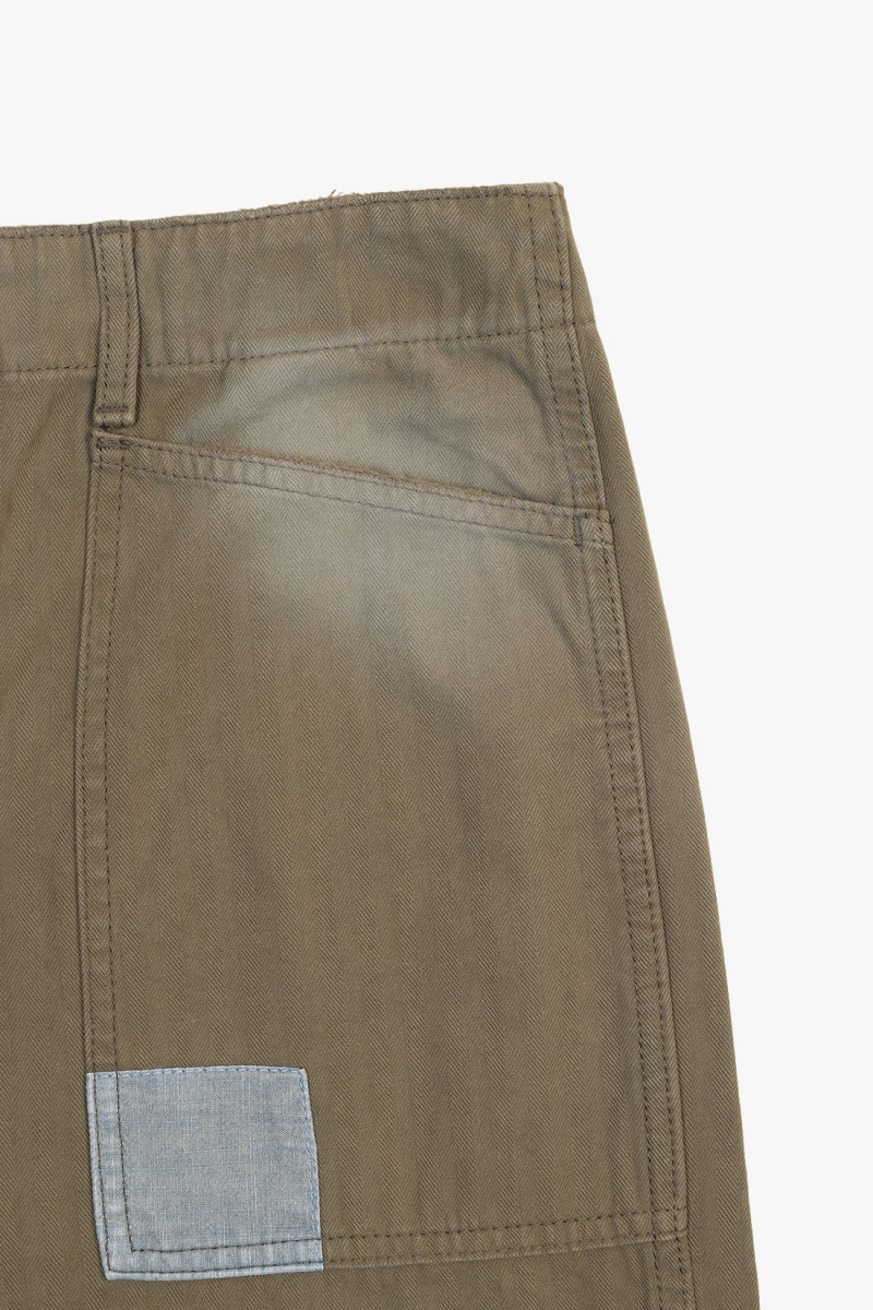 Patchwork workpants Olive