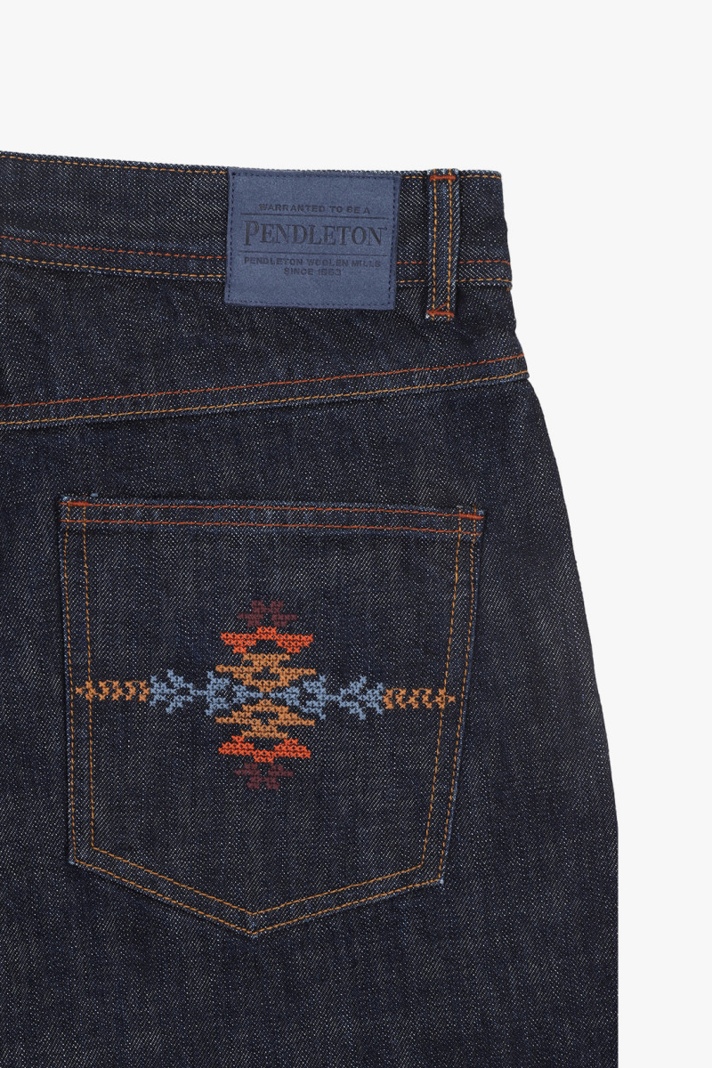 Needlework slvdg straight pant Indigo