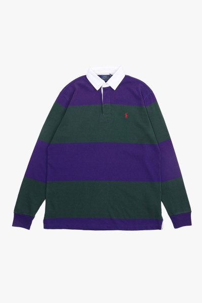 Polo ralph lauren The iconic rugby shirt Moss agate/purple - ...