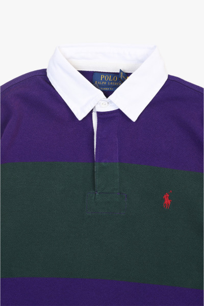 Polo ralph lauren The iconic rugby shirt Moss agate/purple - ...