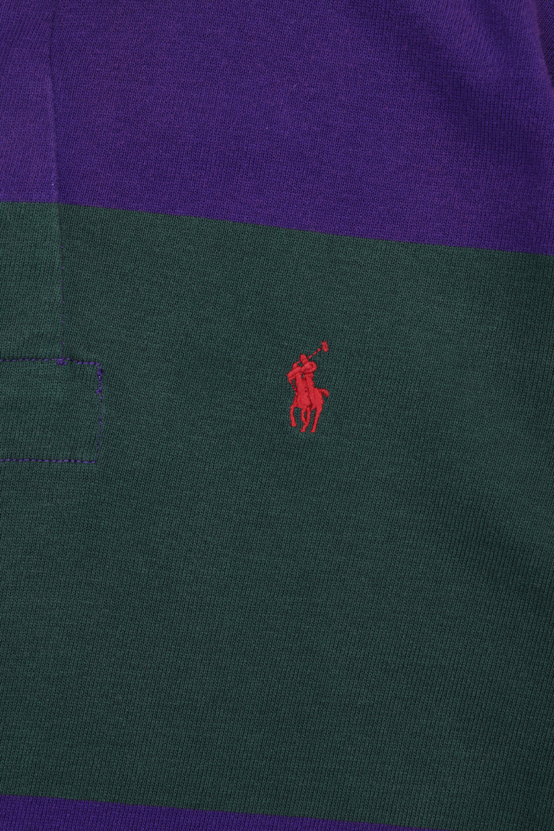 The iconic rugby shirt Moss agate/purple