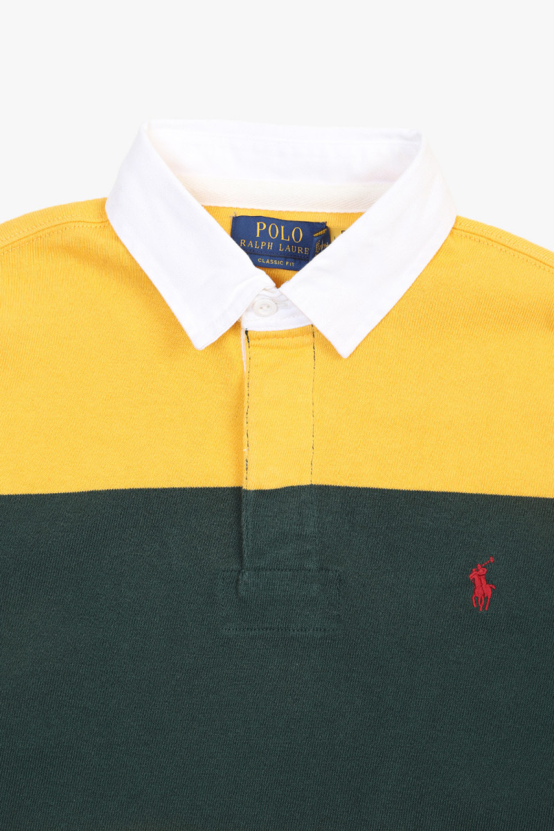 The iconic rugby shirt Moss agate/gold