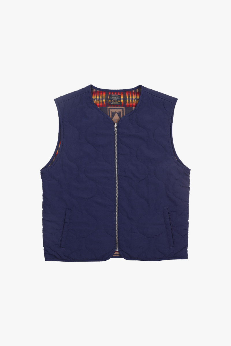 Reversible quilted vest Harding navy