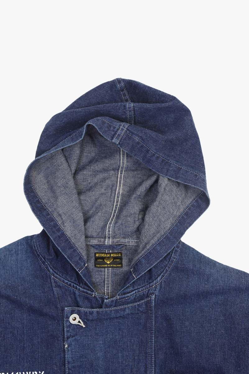 Denim hooded jacket Indigo