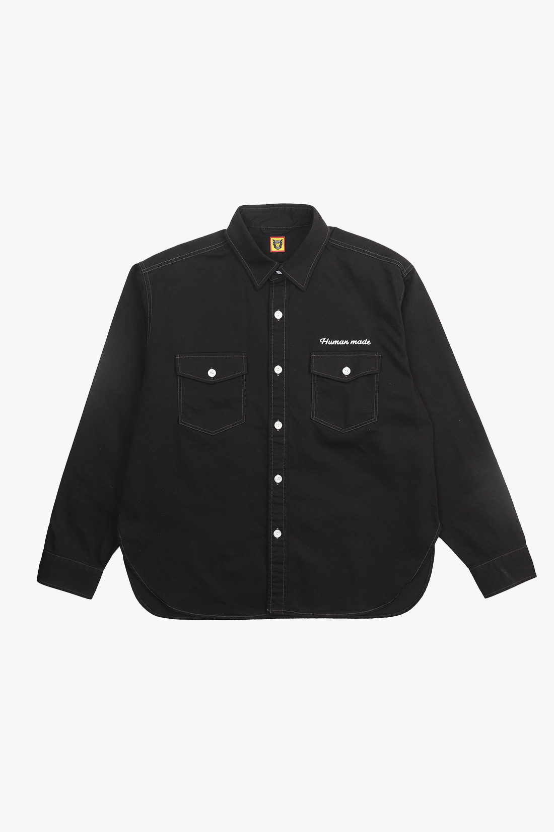 Cotton twill shirt Black