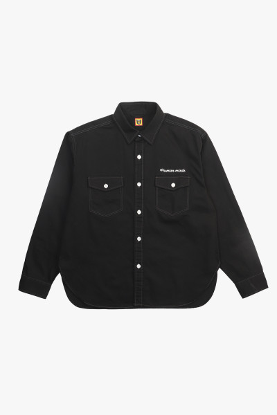 Human made Cotton twill shirt Black - GRADUATE STORE