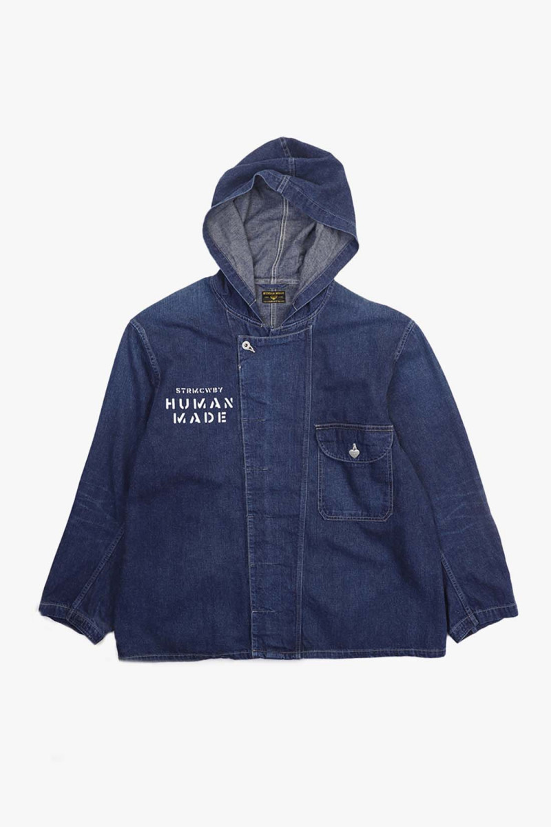 Denim hooded jacket Indigo