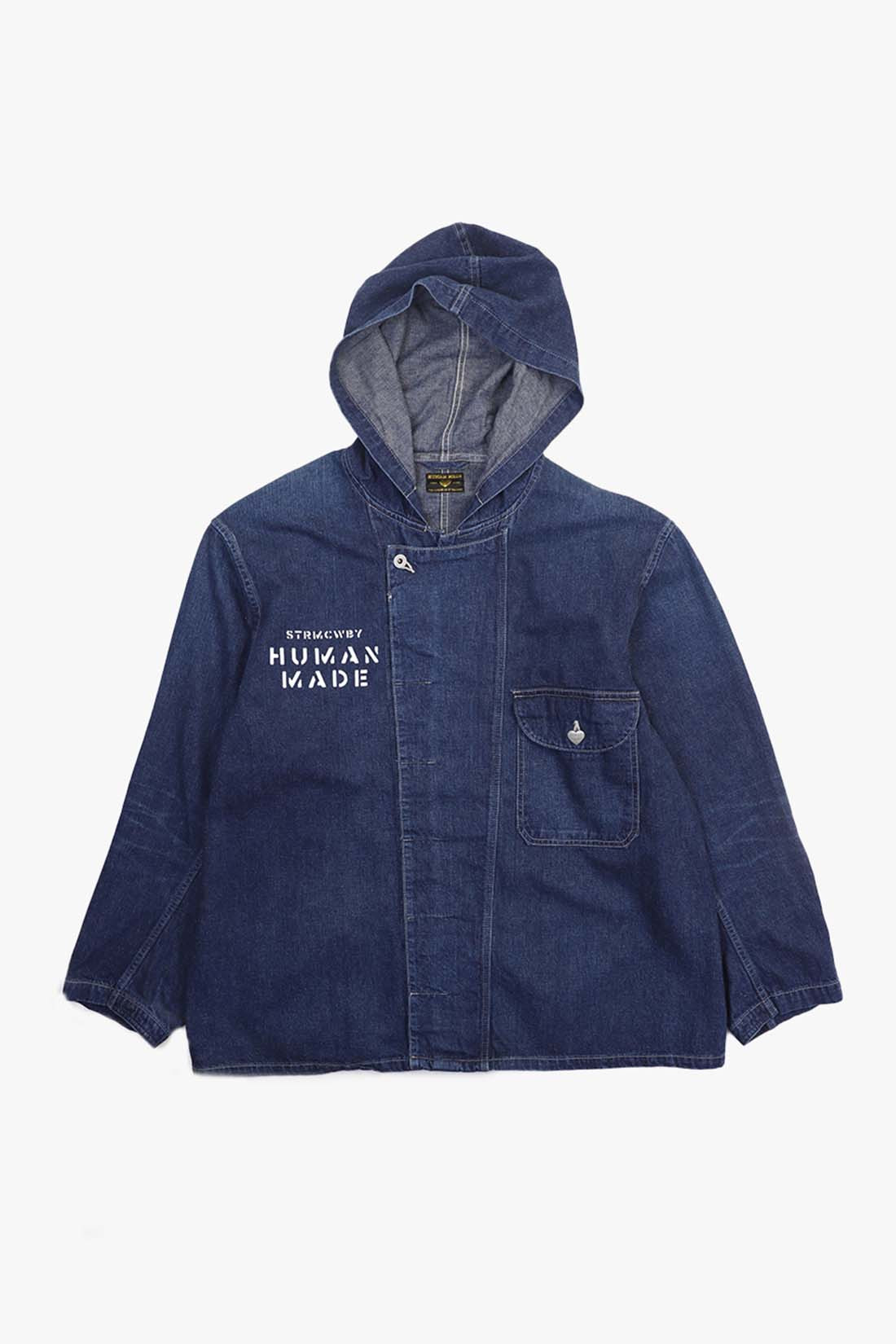 Denim hooded jacket Indigo