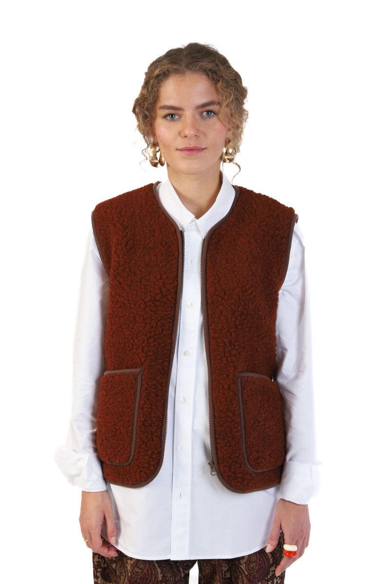 Pepitko vest Cognac