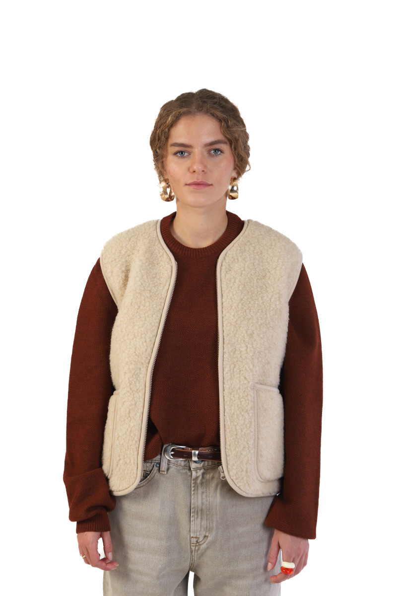 Pepitko vest Beige