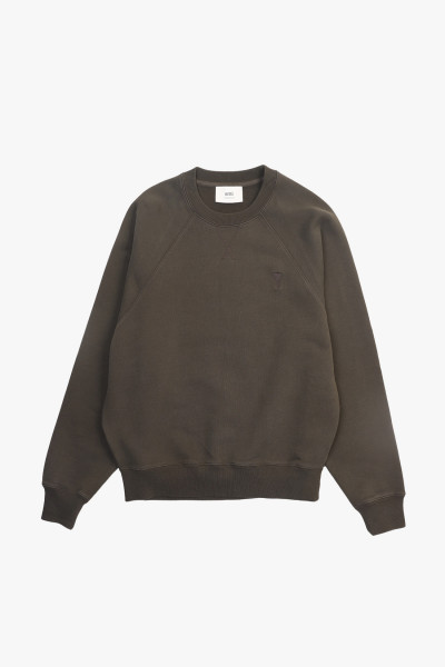 Ami Boxy sweatshirt ami de coeur Dark coffee - GRADUATE STORE