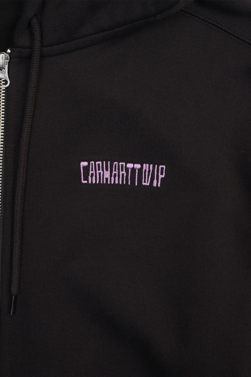 Hooded think tank sweat jacket Black/purple