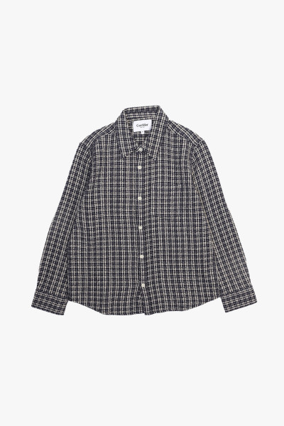 Corridor nyc Reverse tweed snow check Blue - GRADUATE STORE