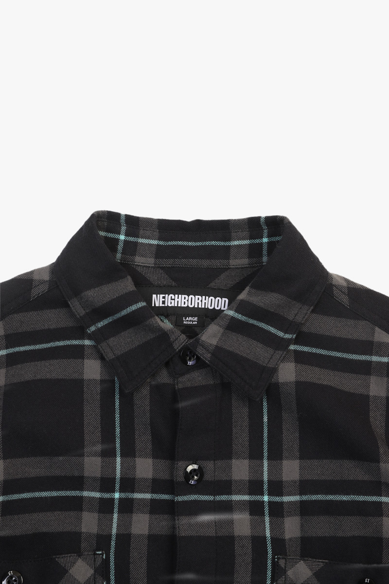 Tartan check shirt ls Black