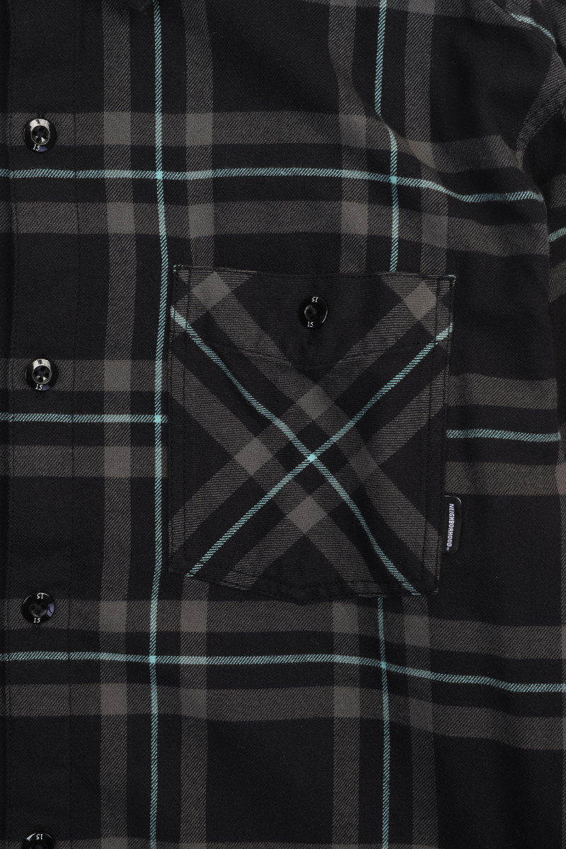 Tartan check shirt ls Black