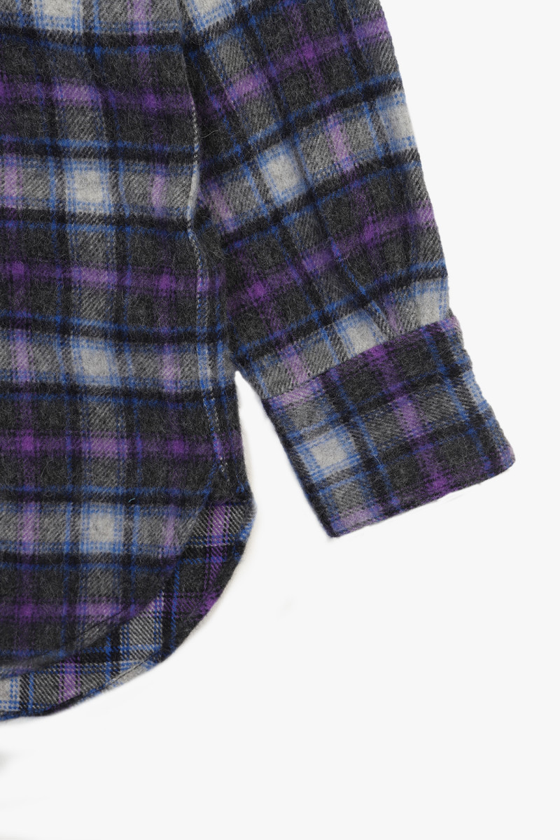 Western brushed check Purple