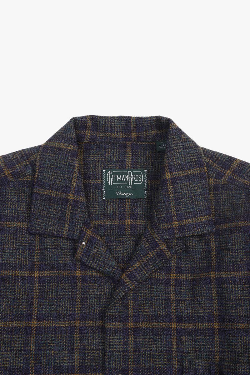 Brushed cotton tweed Blue