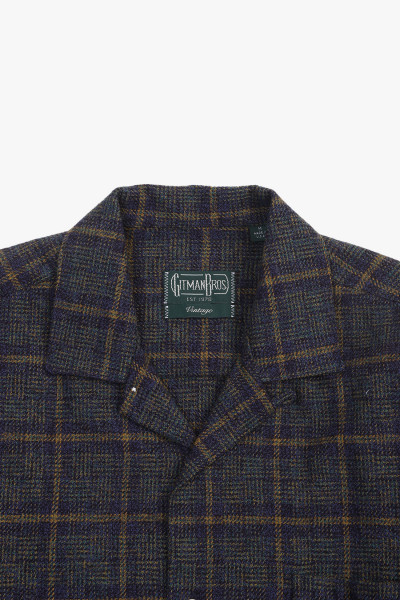 Gitman Brushed cotton tweed Blue - GRADUATE STORE