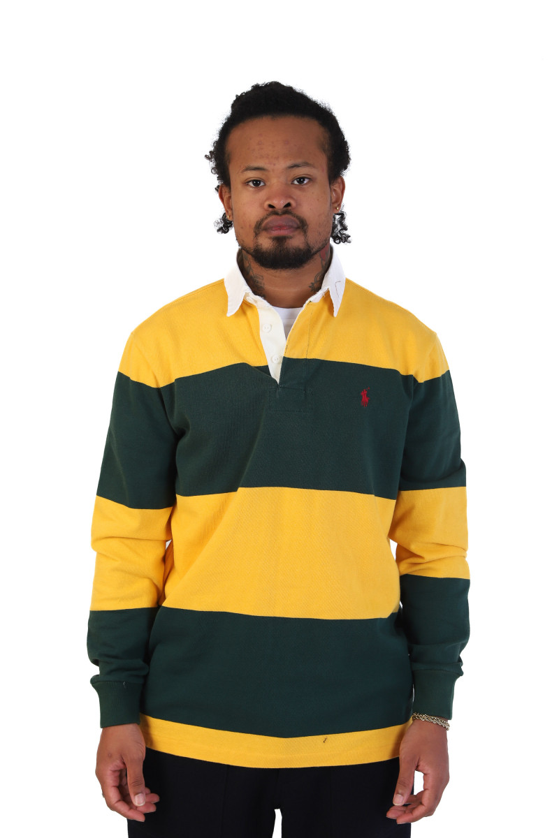 The iconic rugby shirt Moss agate/gold