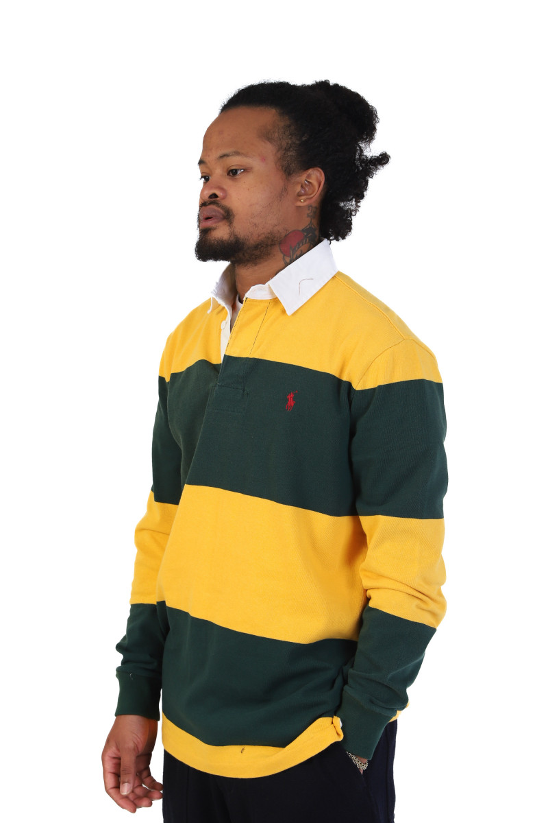 The iconic rugby shirt Moss agate/gold